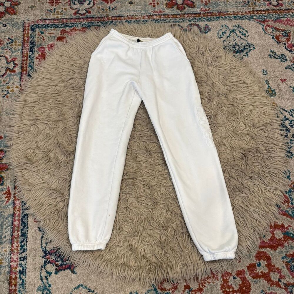 Drew House Skidoodle White Embroidered Sweatpants size medium